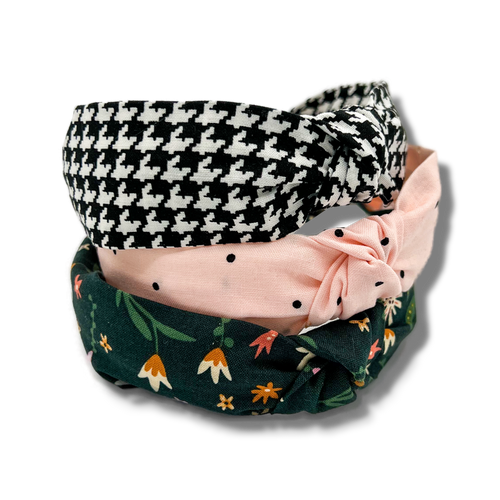 January Top Knot Headband Set