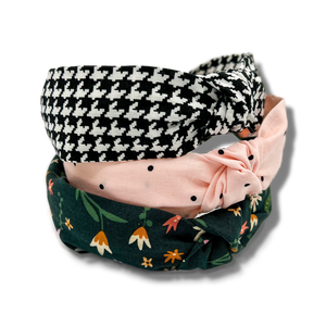 January Top Knot Headband Set