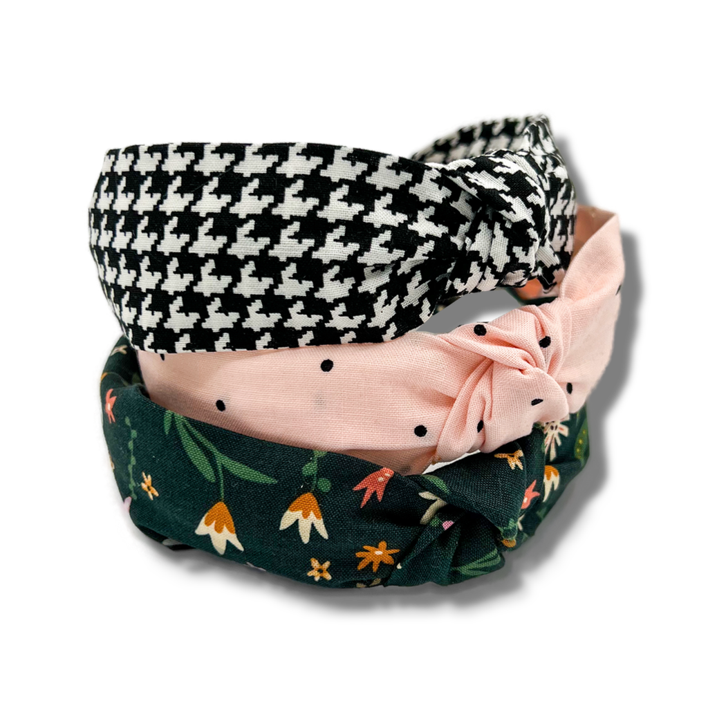 January Top Knot Headband Set